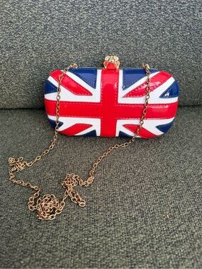 Handbag Republic Union Jack Skull Box Clutch